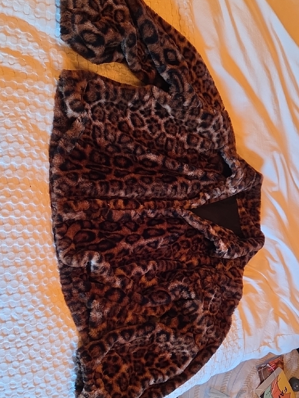 Faux Fur Leopard Print Jacket